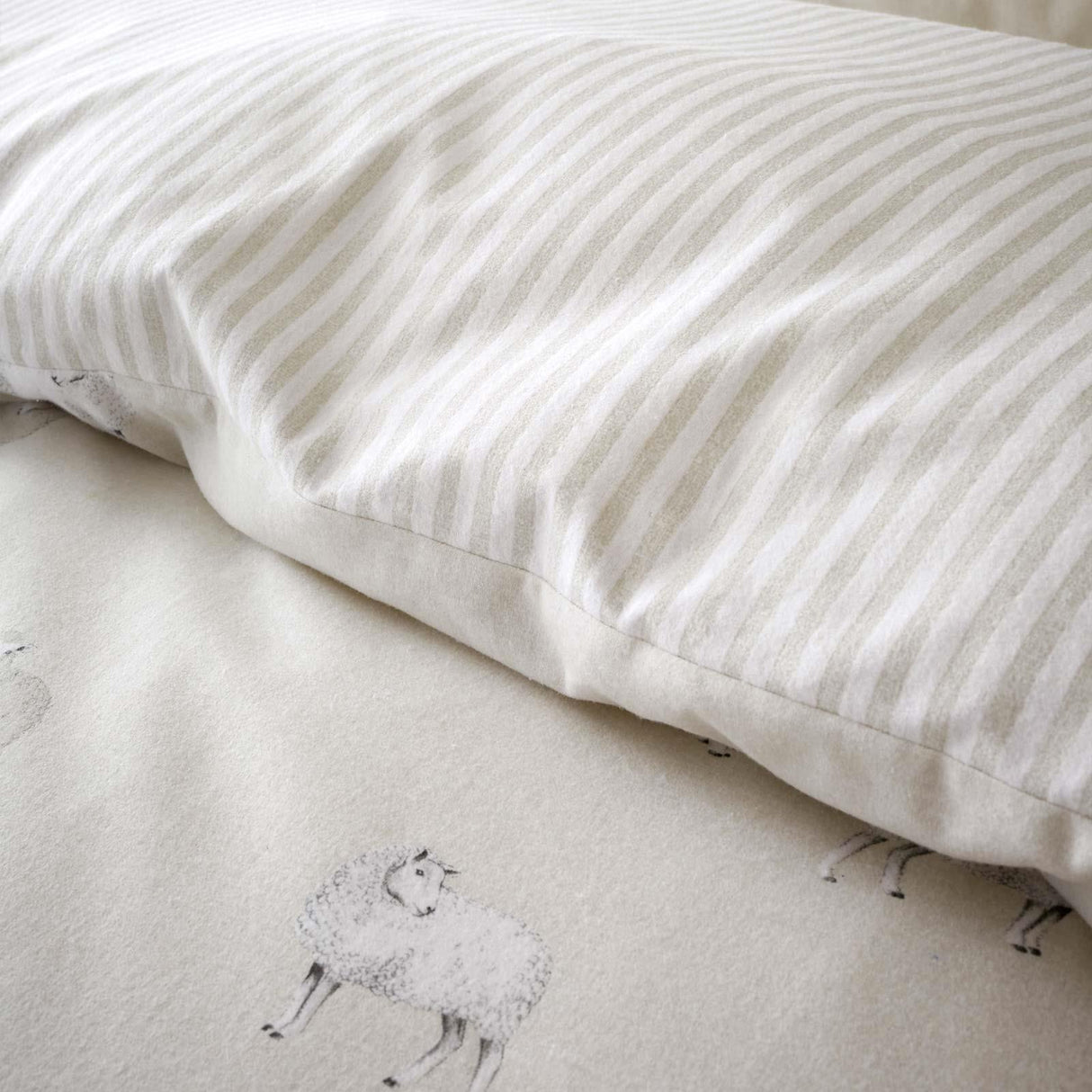 Brushed Cotton Flannelette Sheep Duvet Cover Set by Catherine Lansfield