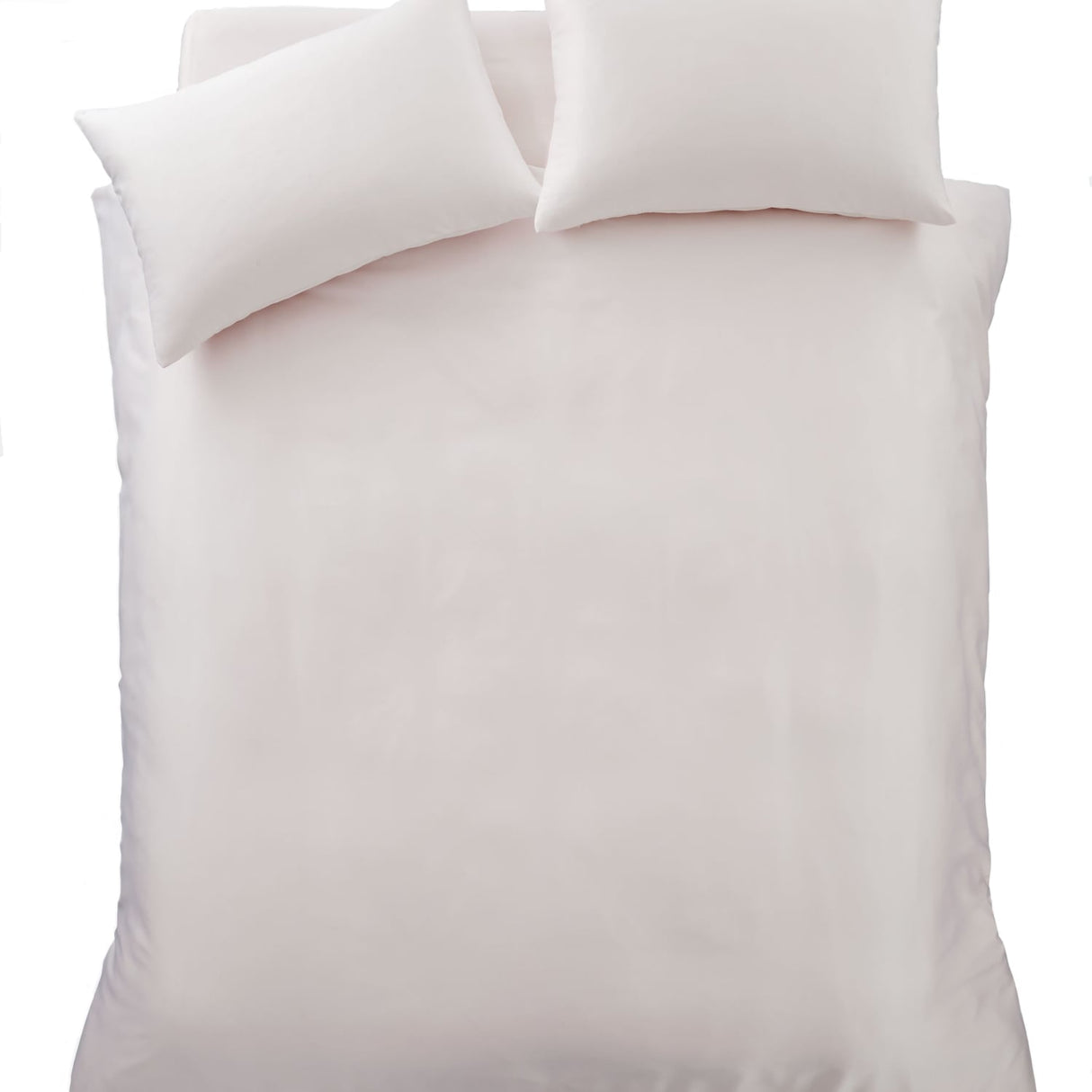 Catherine Lansfield Silky Soft Satin Blush Duvet Cover Bedding Set - Silky Soft Satin Duvet Set Blush