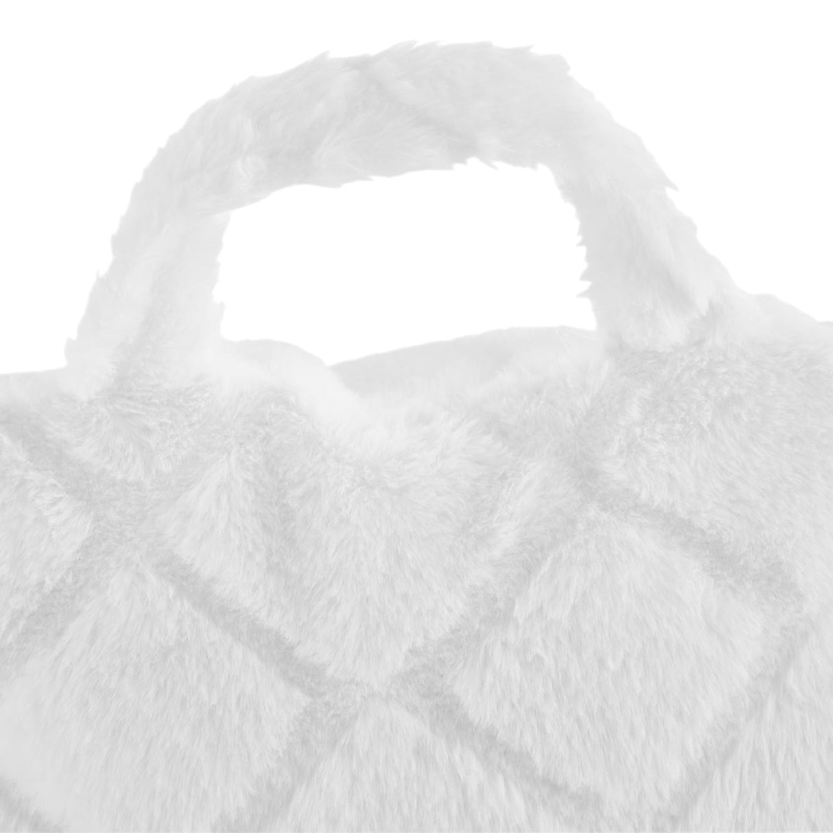 Catherine Lansfield Cosy Diamond Filled Cushion 43cm x 43cm - White - Cosy Diamond Cuddle Chair White