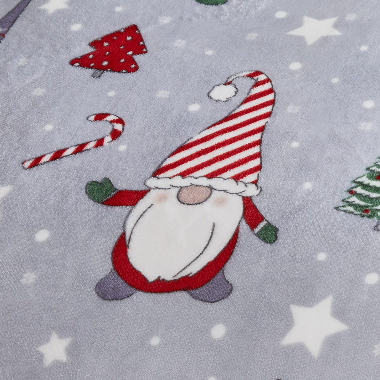 Catherine Lansfield Festive Gnomes Christmas Duvet Cover Set - Christmas Gnomes Duvet Set Grey
