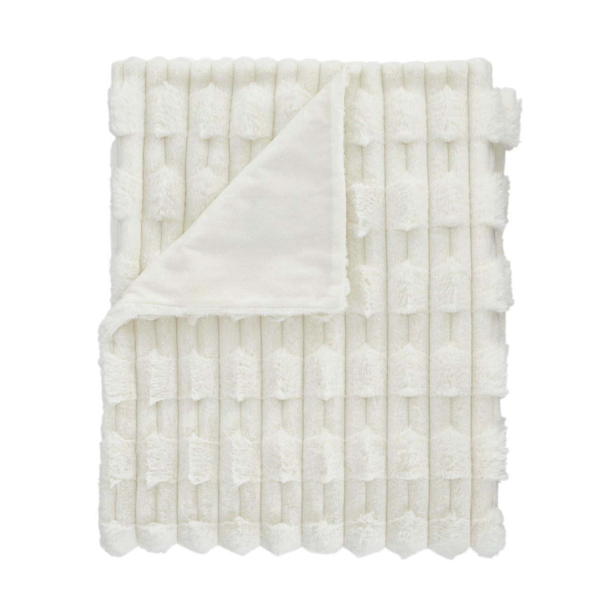 Carved Faux Fur Throw 150cm x 200cm by Bianca