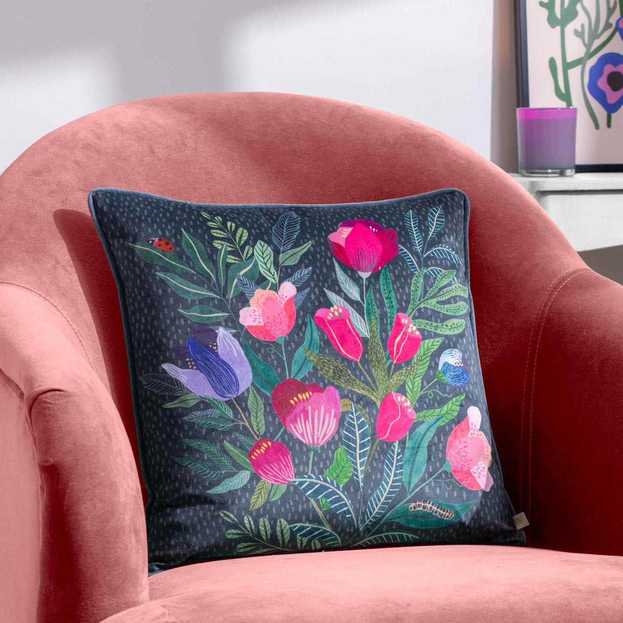 Wild Garden Posies Cushion Cover by Wylder Nature 5