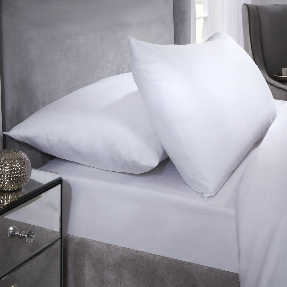 400 Thread Count Cotton Fitted Sheet 38cm Deep by Emma Barclay