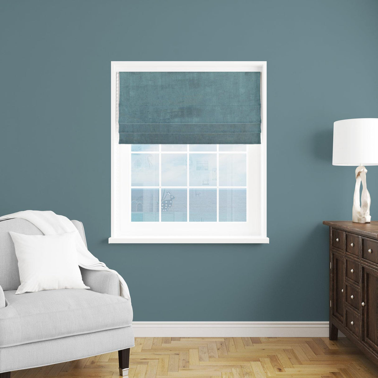 Heritage Airforce Made To Measure Roman Blind by Style Furnishings