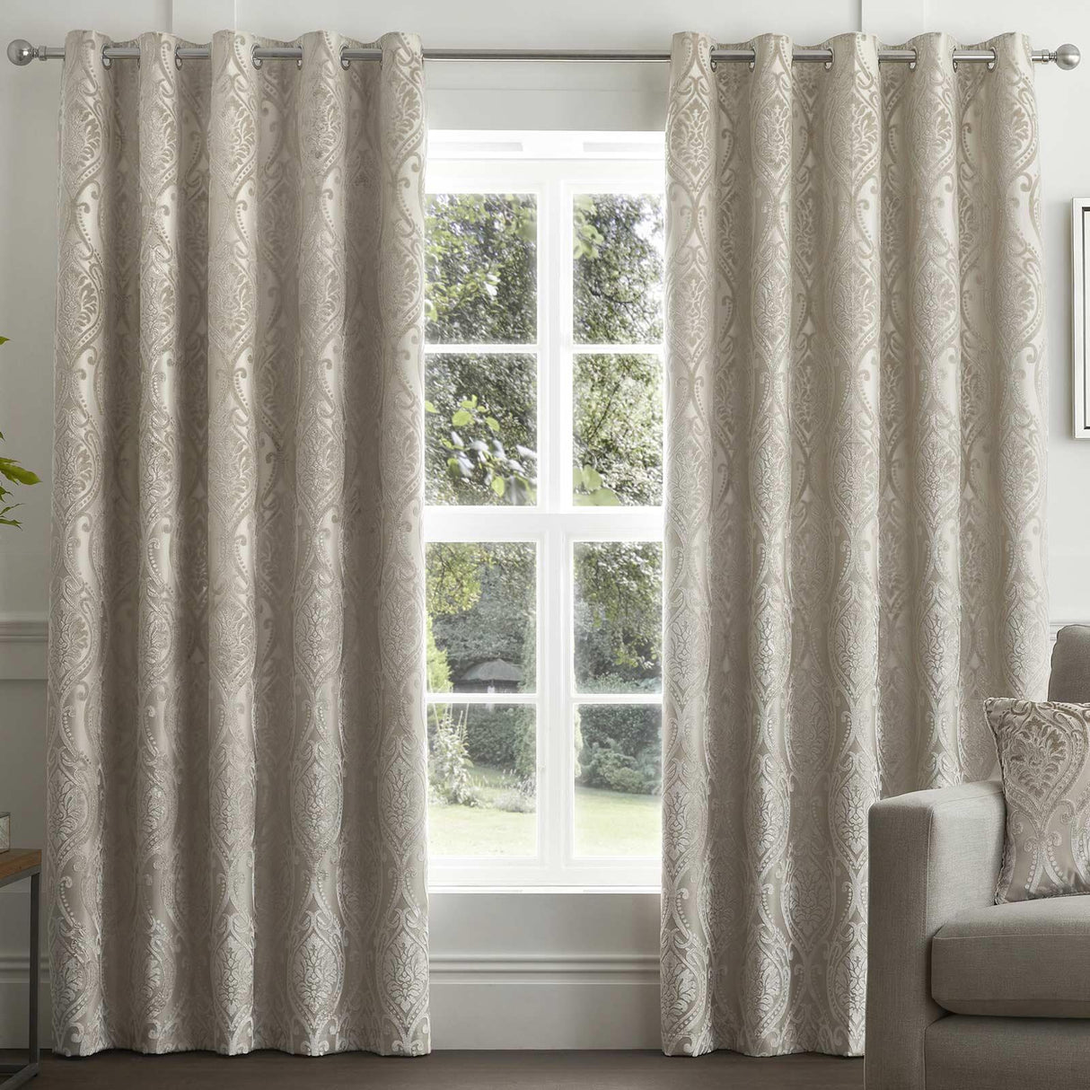 Chateau Jacquard Eyelet Curtains by Curtina