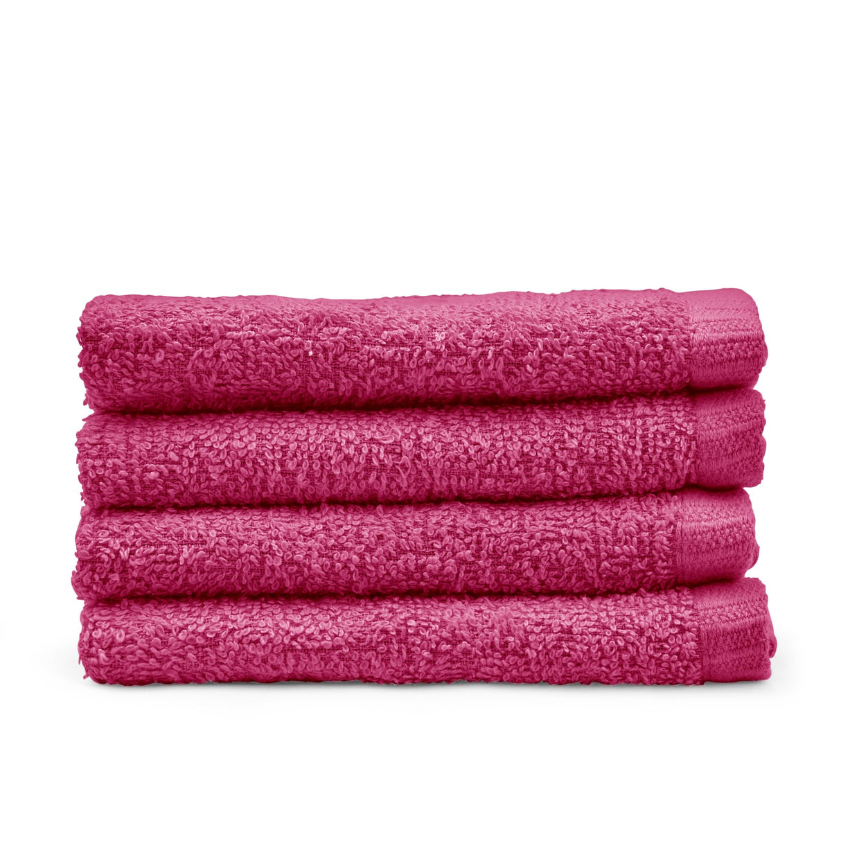 Catherine Lansfield Quick Dry Cotton Face Cloths 4 Pack 30x30cm - Hot Pink - Quick Dry Face Cloth 4 Pk Hot Pink
