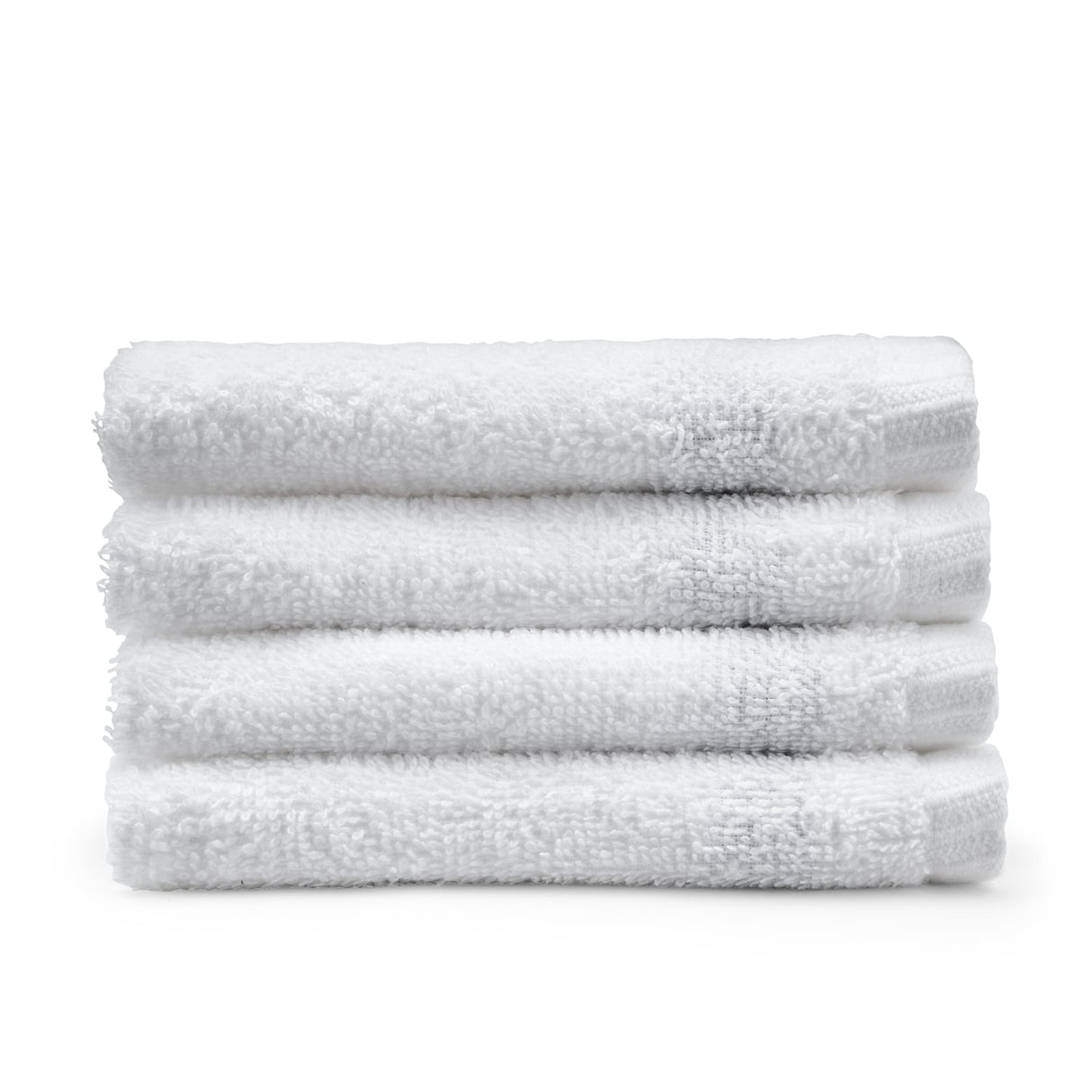 Catherine Lansfield Quick Dry Cotton Face Cloths 4 Pack 30x30cm - White - Quick Dry Face Cloth 4 Pk White