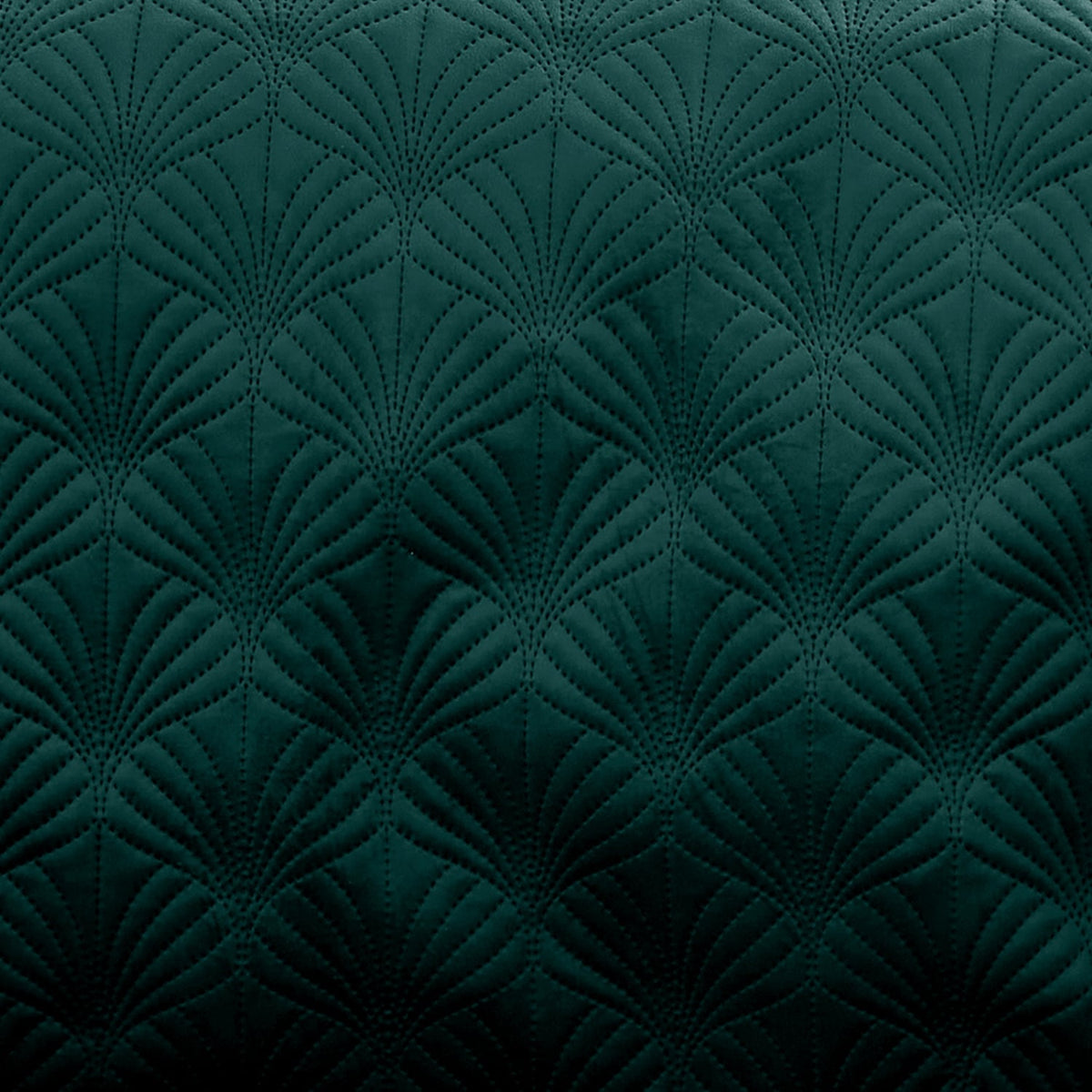 Catherine Lansfield Art Deco Pearl Bedspread - Art Deco Pearl Teal Bedspread
