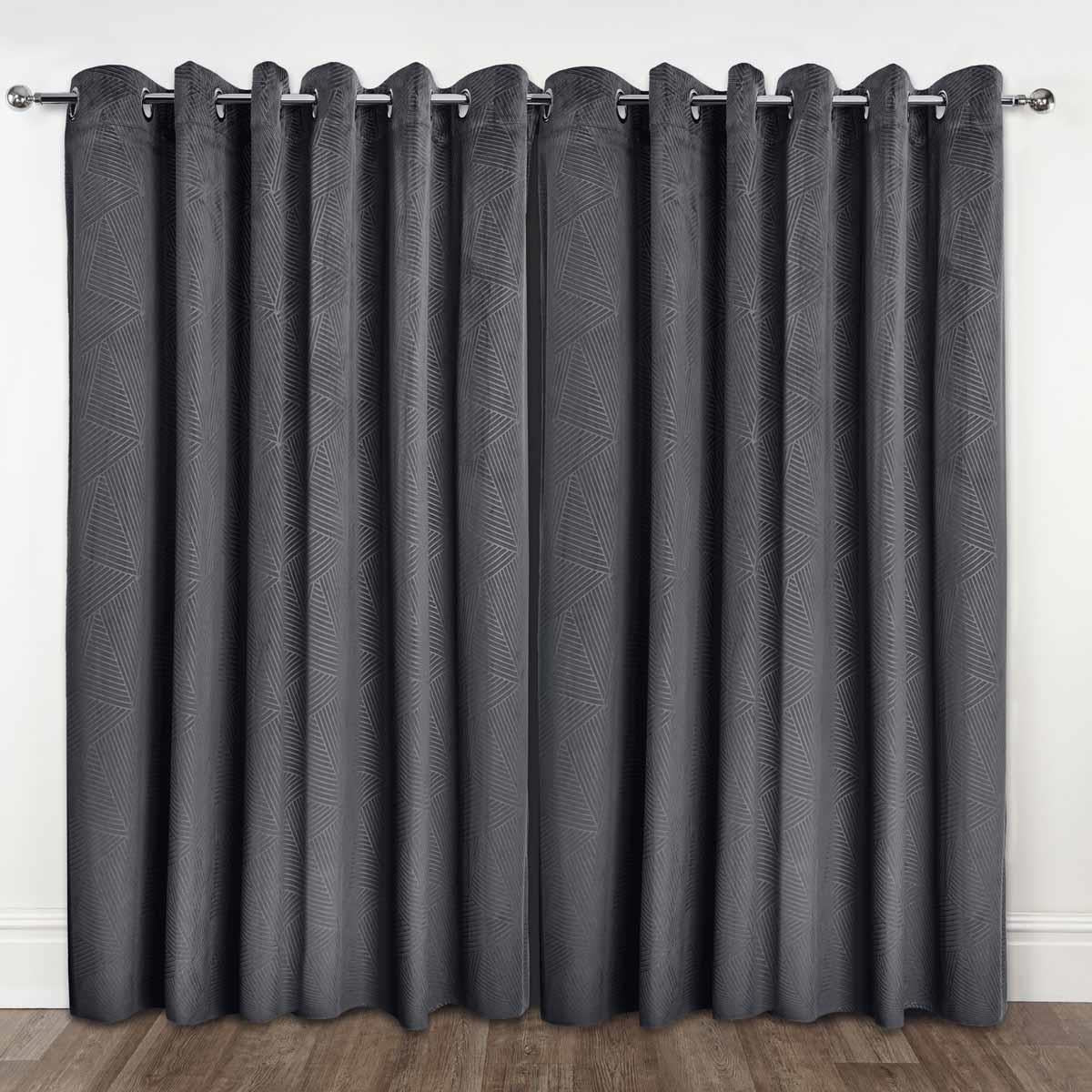Thermal Embossed Velvet Blackout Eyelet Curtains by Emma Barclay