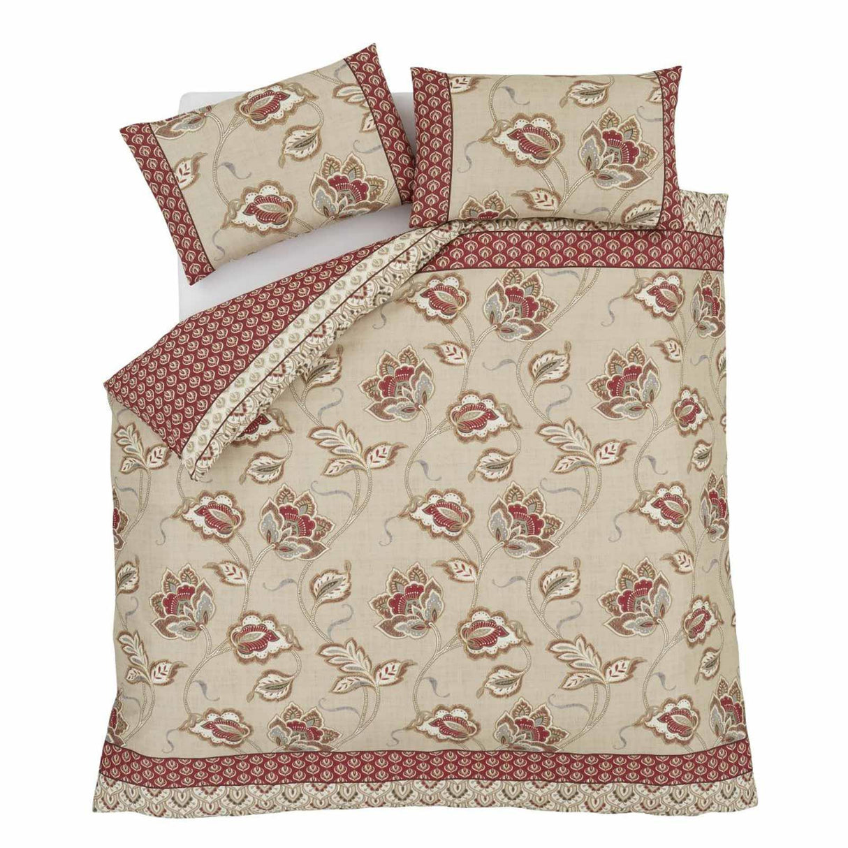 Kashmir Paisley Floral Duvet Cover Set by Catherine Lansfield