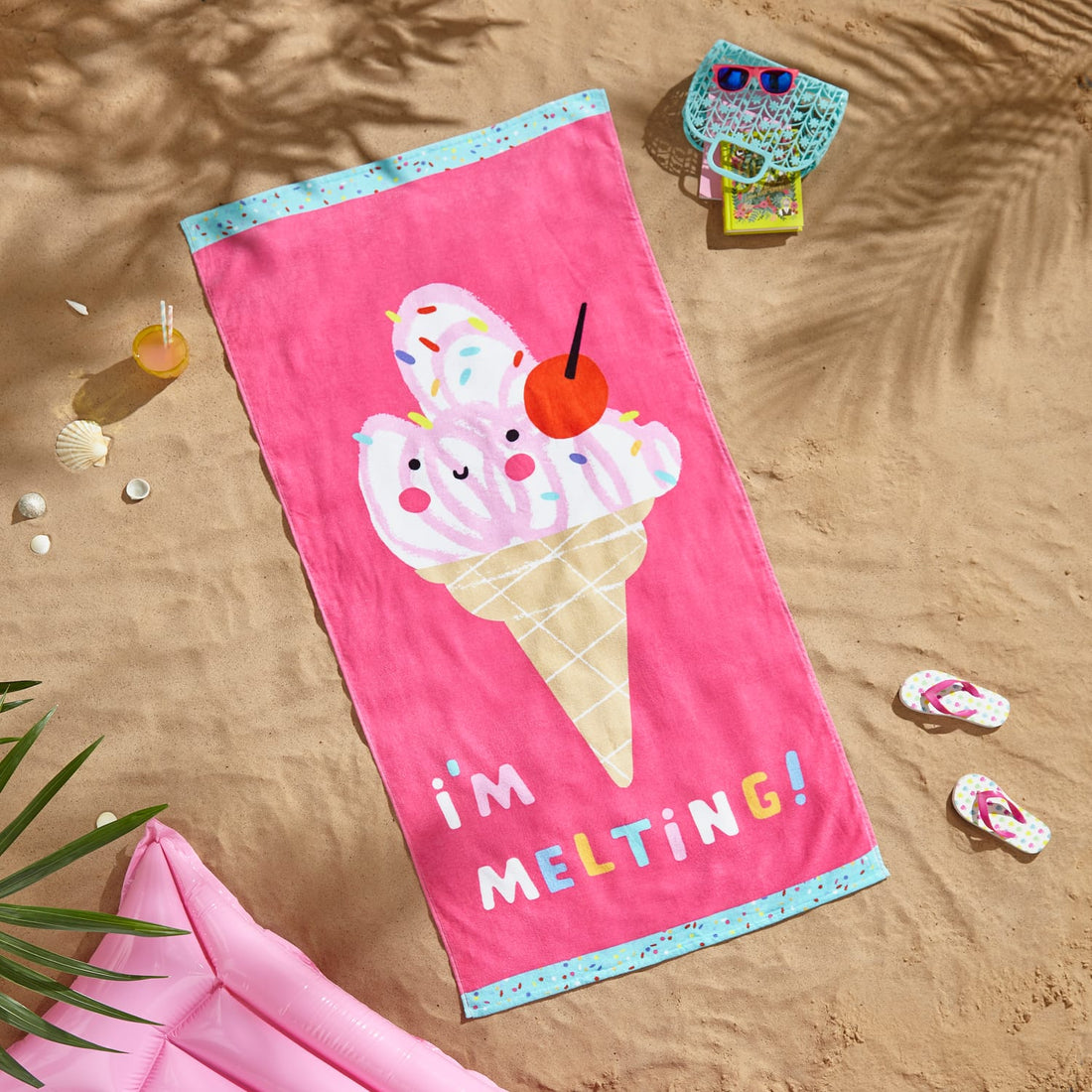 Catherine Lansfield 100% Cotton Beach Towel 76cm x 160cm