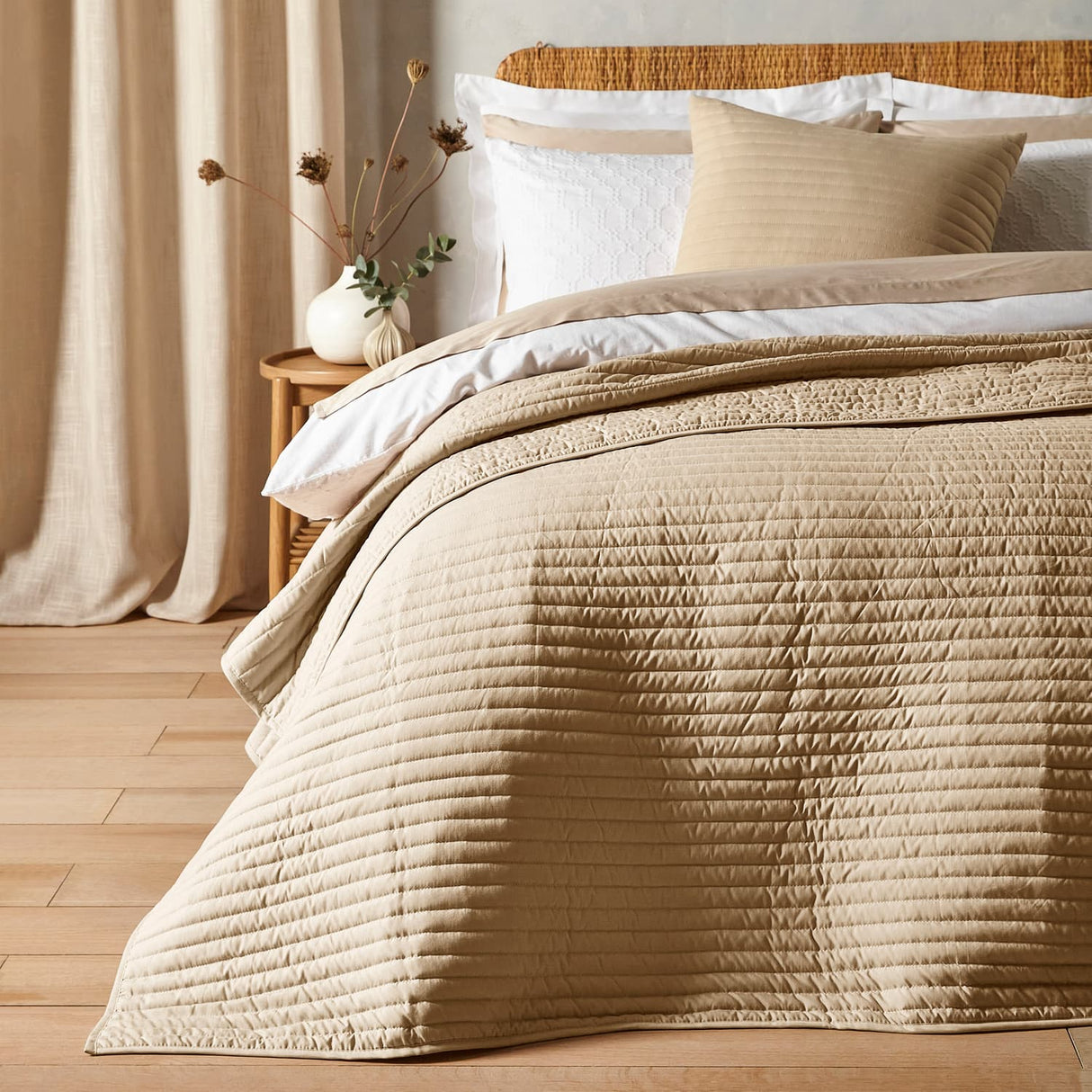 Bianca Fine Linens Quilted Lines Bedspread