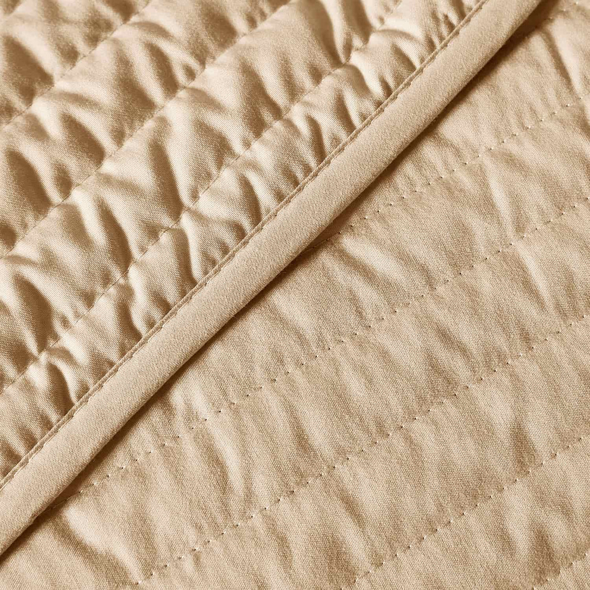 Bianca Fine Linens Quilted Lines Bedspread - Quilted Lines Bedspread Natural