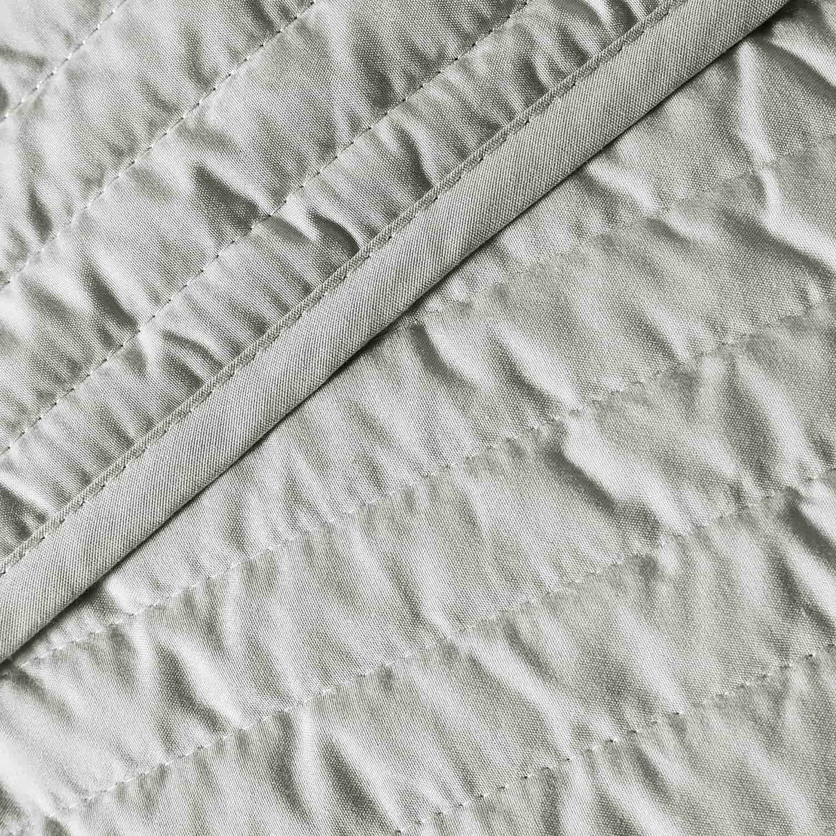 Bianca Fine Linens Quilted Lines Bedspread - Quilted Lines Bedspread Silver Grey