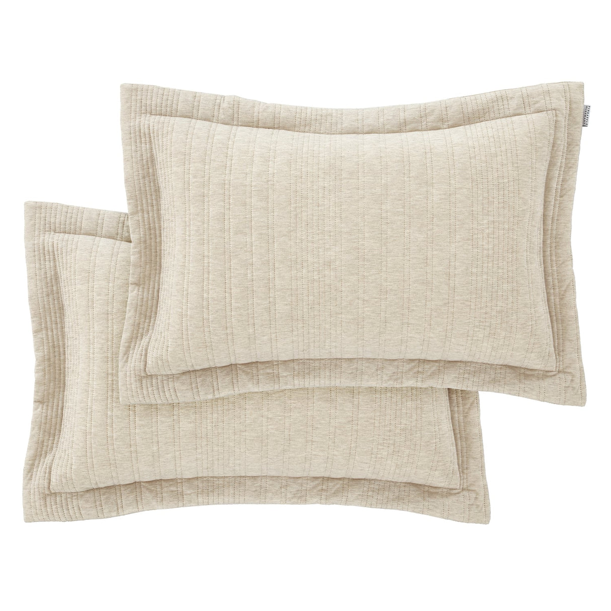 Pineapple Elephant Tamba Jersey Stripe Pillowcases - Tamba Jersey Stripe Oxf Pc Pair Natural