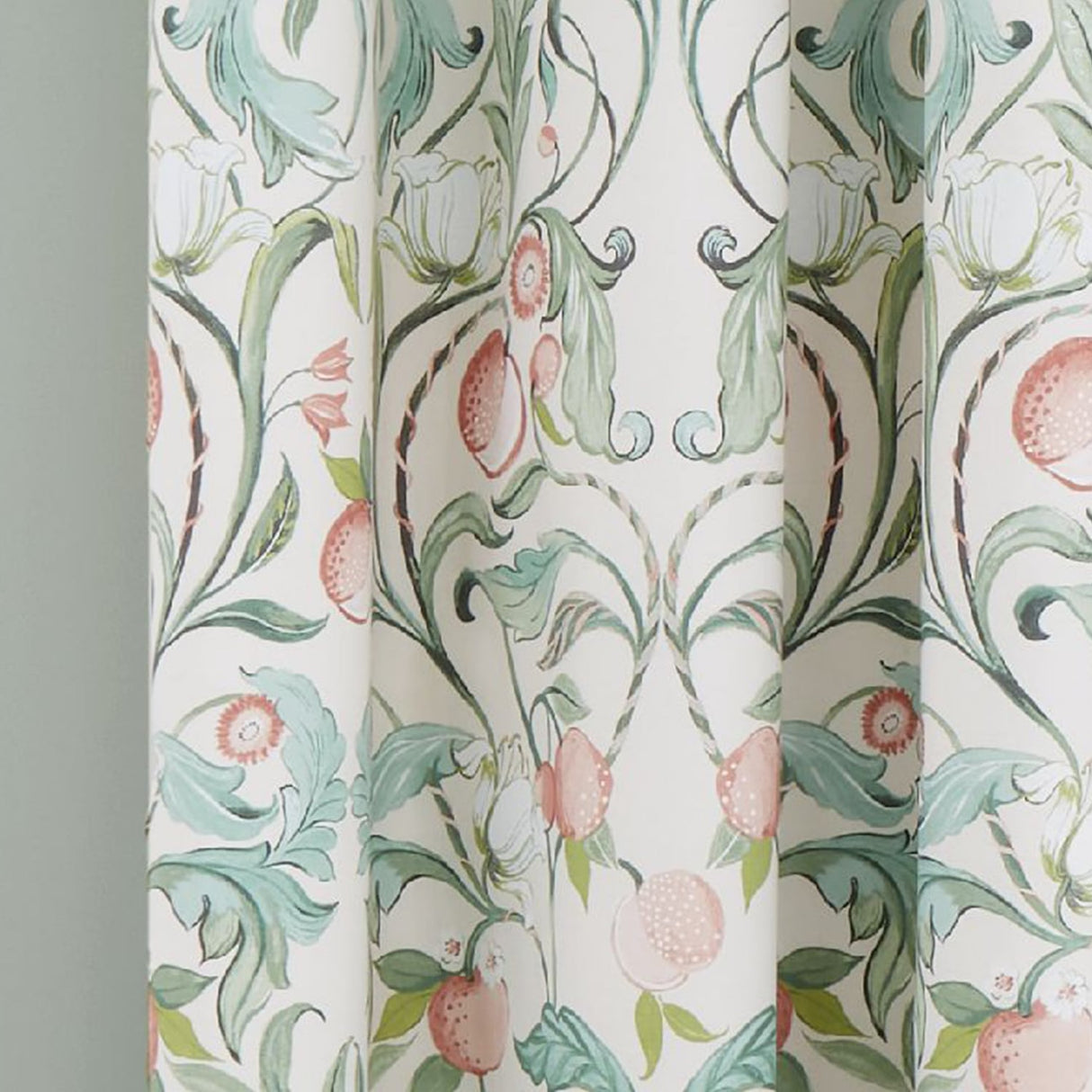Catherine Lansfield Clarence Floral Natural Lined Eyelet Curtains 66 x 72 Inch Polycotton - Clarence Floral Curtains