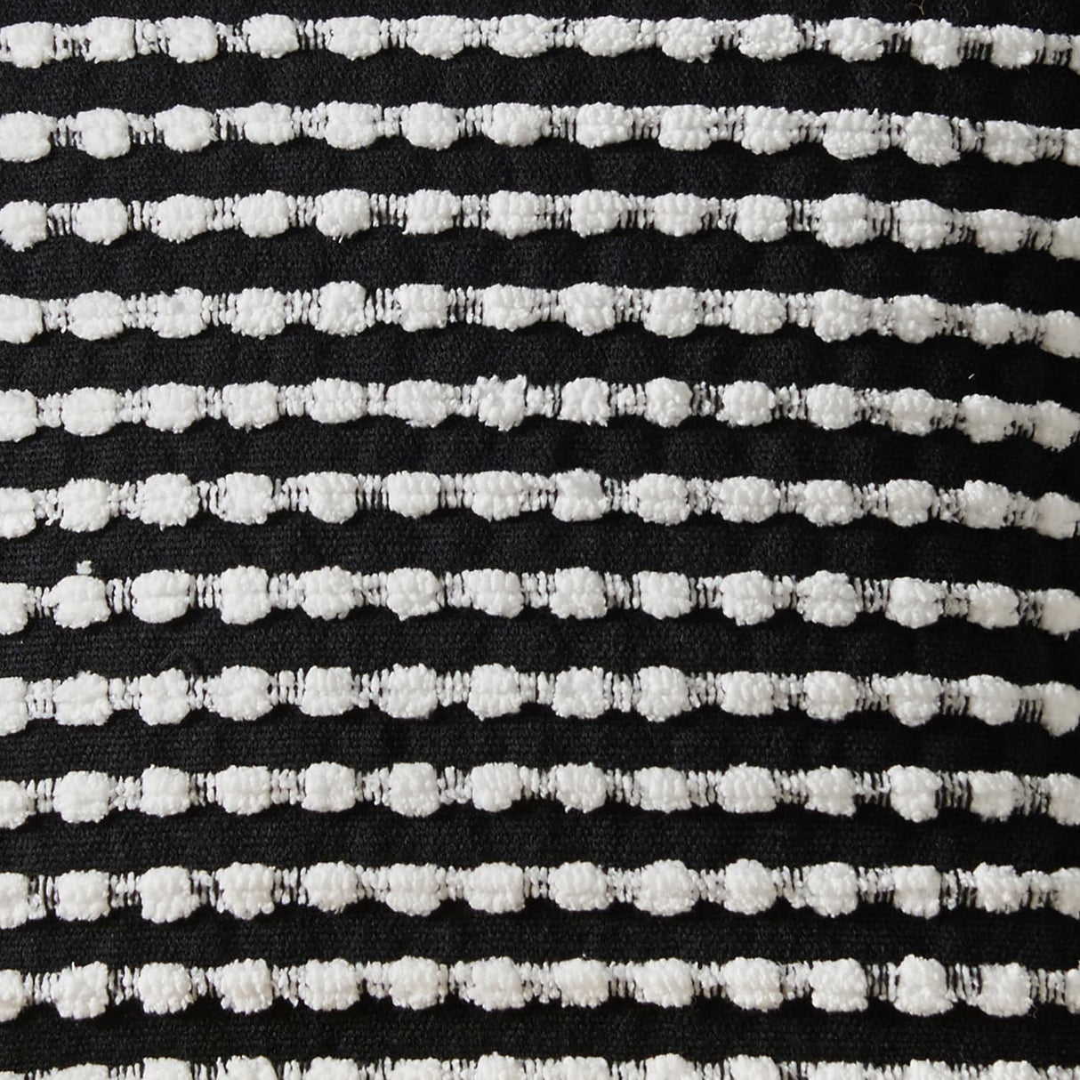 Catherine Lansfield Stab Stitch Filled Cushion 43cm x 43cm - Black - Stab Stitch Black Cushion