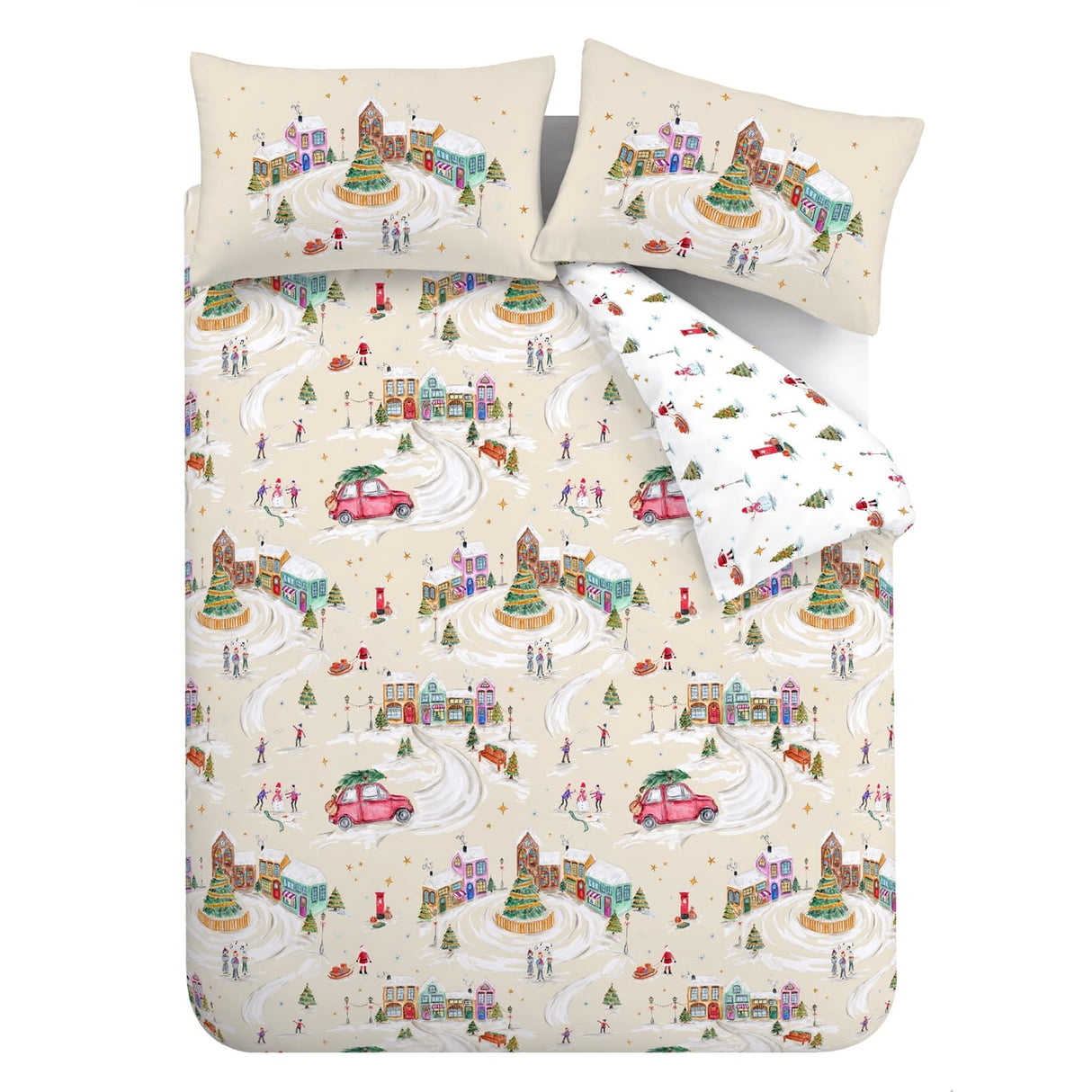 Catherine Lansfield Christmas Town Duvet Cover Set - Christmas Town Duvet Set