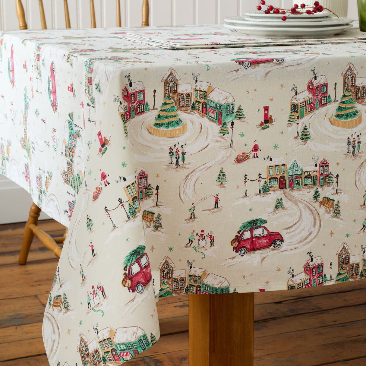 Catherine Lansfield Christmas Town Tablecloth - Christmas Town Table Cloth