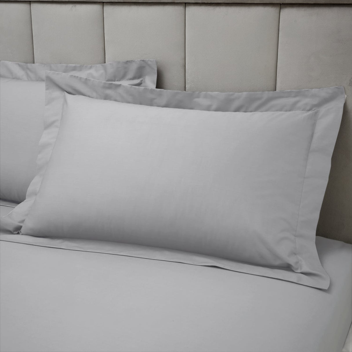 Bianca Fine Linens 180 Thread Count Egyptian Silver Grey 100% Cotton Duvet Cover Bedding Set