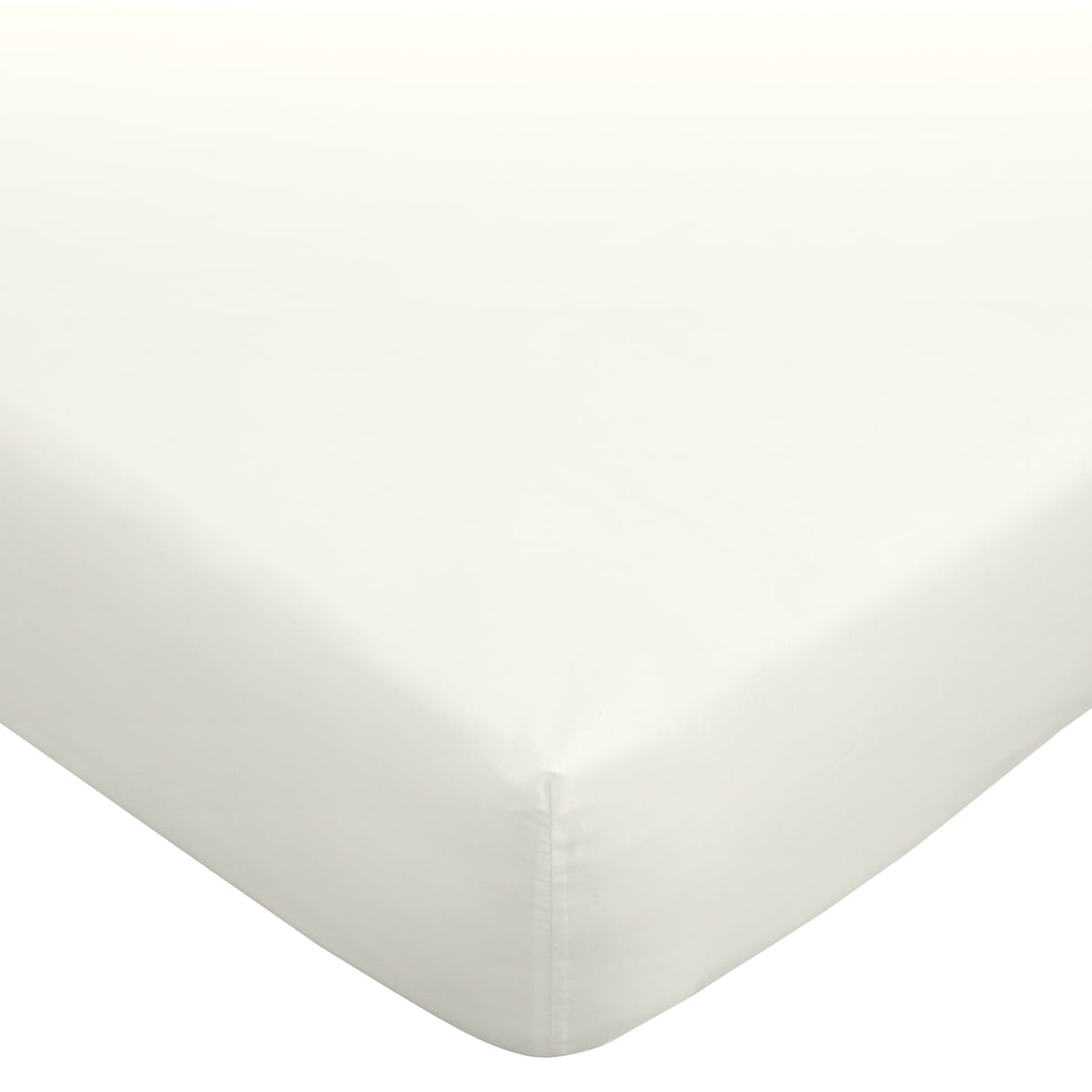 Bianca Fine Linens 180 Thread Count Egyptian Cotton 34cm Deep Fitted Sheet - Egyptian Cotton Fitted Sheet Cream