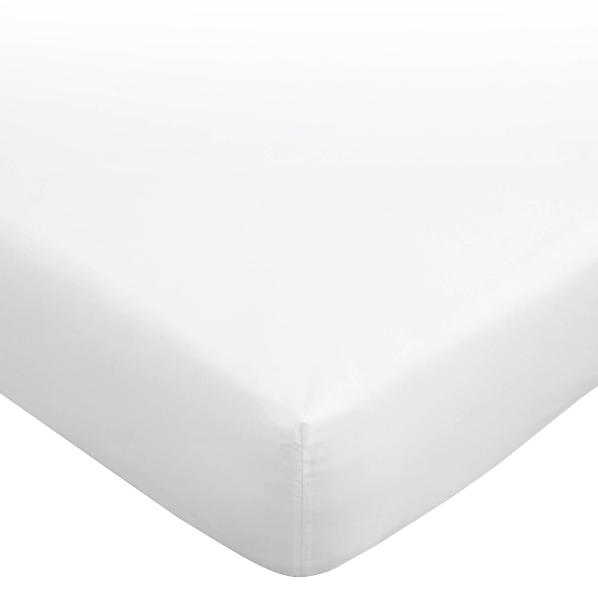 Bianca Fine Linens 180 Thread Count Egyptian Cotton 34cm Deep Fitted Sheet - Egyptian Cotton Fitted Sheet White