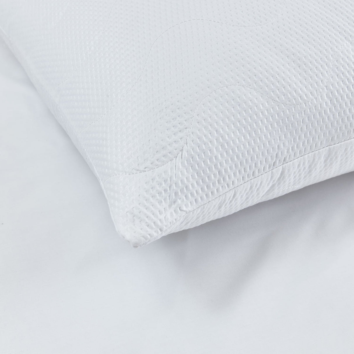 Catherine Lansfield Luxury Quilted Comfort Embossed Pillow - White - Luxury Quilted Comfort Embossed Pillow