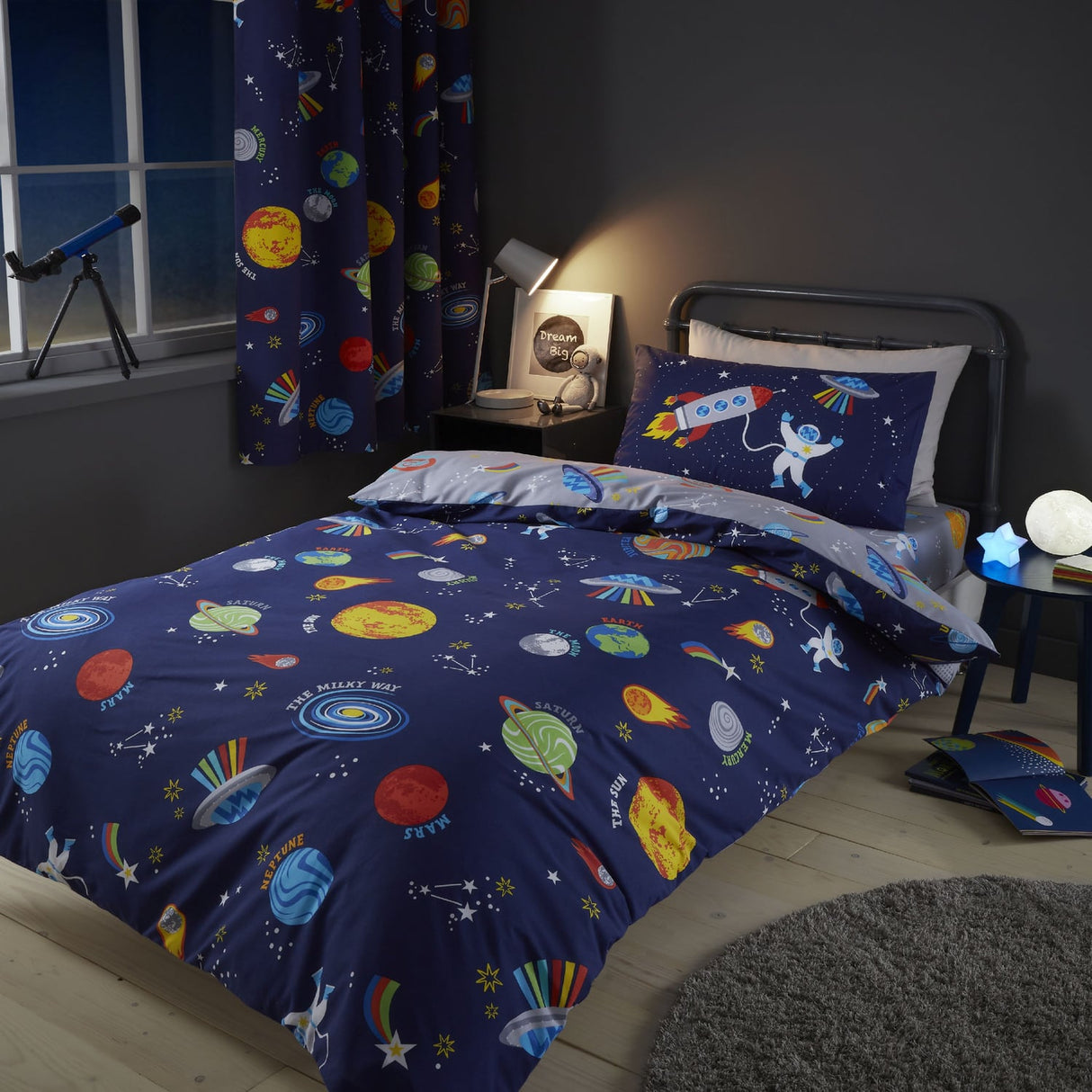 Catherine Lansfield Lost In Space Duvet Cover Set - Lost In Space Duvet Set