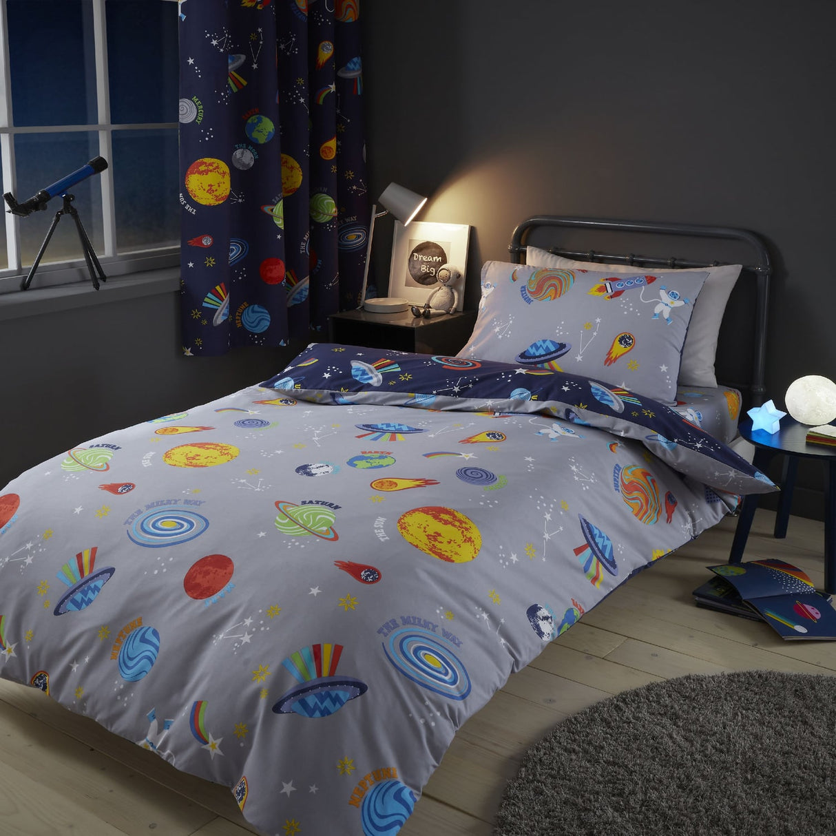 Catherine Lansfield Lost In Space Duvet Cover Set - Lost In Space Duvet Set