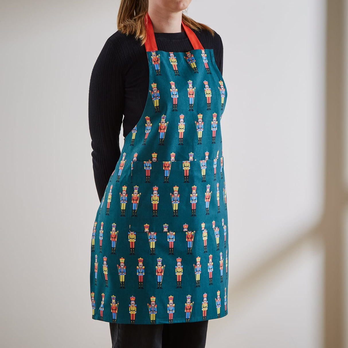 Catherine Lansfield Nutcracker Christmas Cotton Apron - Nutcracker Apron