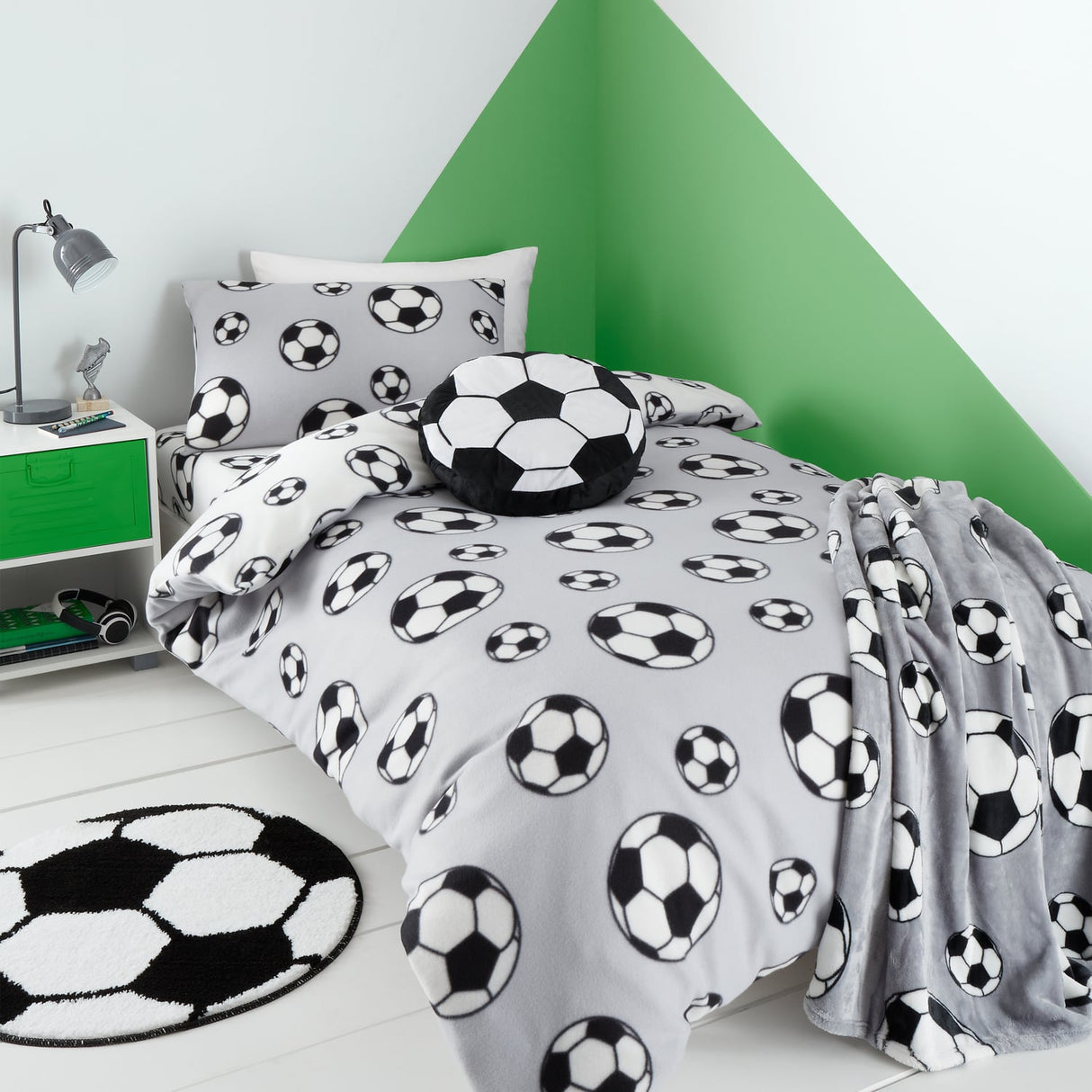 Catherine Lansfield Football Fleece Duvet Cover Set