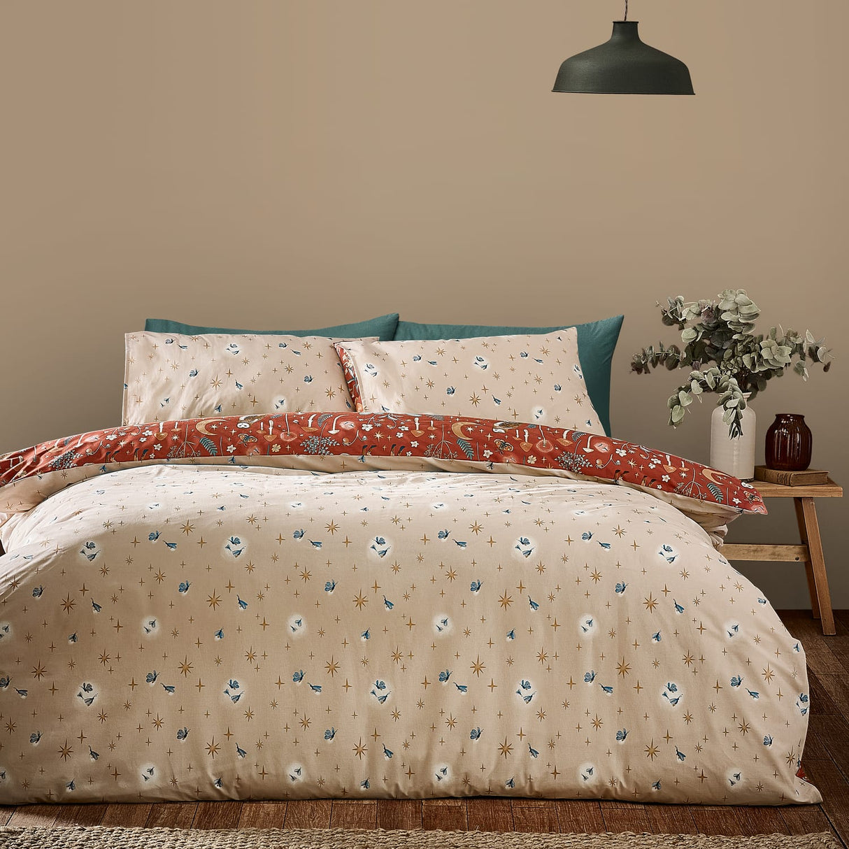 Catherine Lansfield Enchanted Twilight Animals Duvet Cover Set - Enchated Twilight Burnt Orange Duvet Set