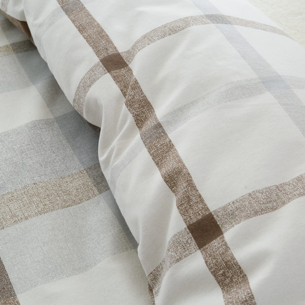 Catherine Lansfield Brushed Check Brushed Cotton Flannelette Duvet Cover Set - Brushed Check Duvet Set