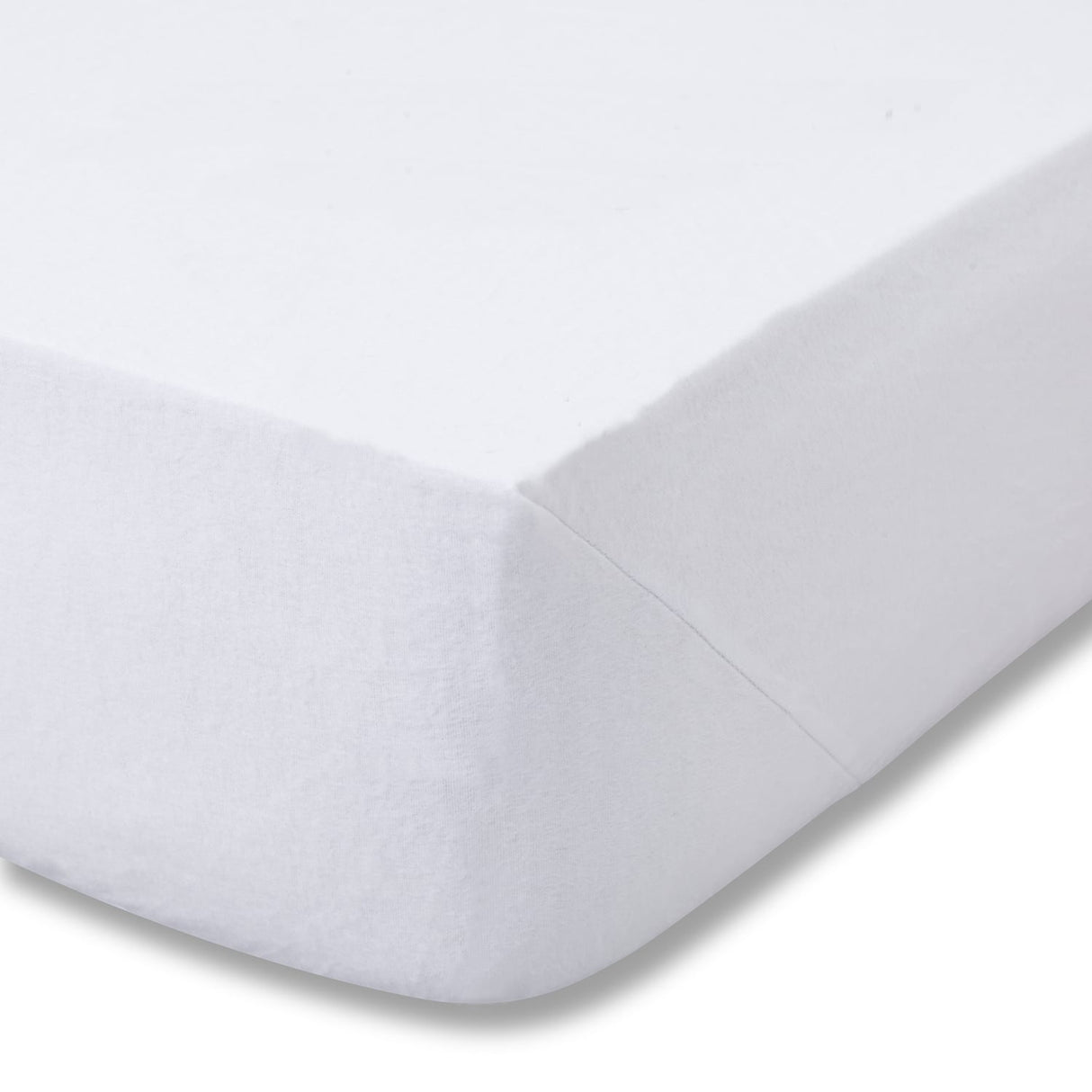 Catherine Lansfield Brushed Cotton 32cm Deep Fitted Sheet - Brushed Cotton White Fitted Sheet