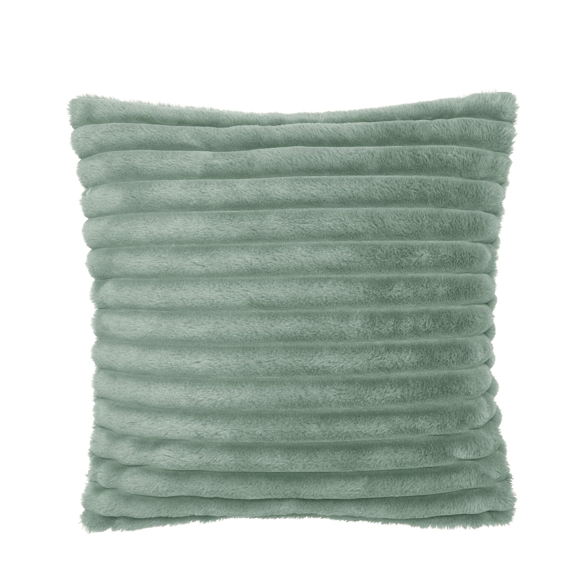 Catherine Lansfield Cosy Ribbed Filled Cushion 45cm x 45cm - Green - Cosy Ribbed Cushion Green