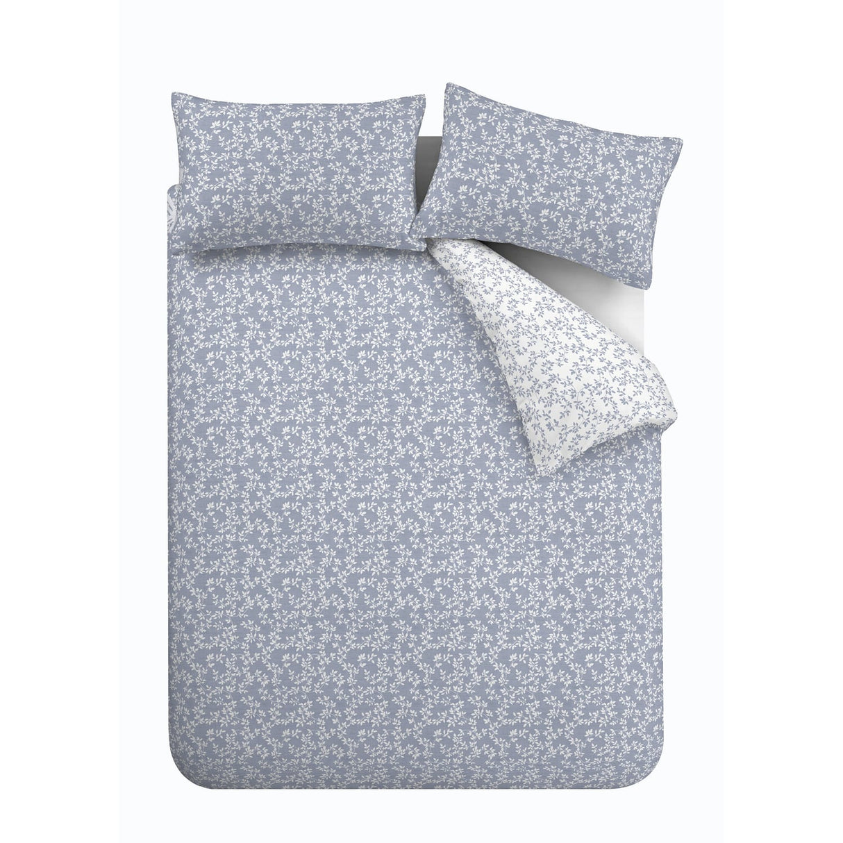 Bianca Fine Linens Shadow Leaves Duvet Cover Set - Shadow Leaves Blue Duvet Set
