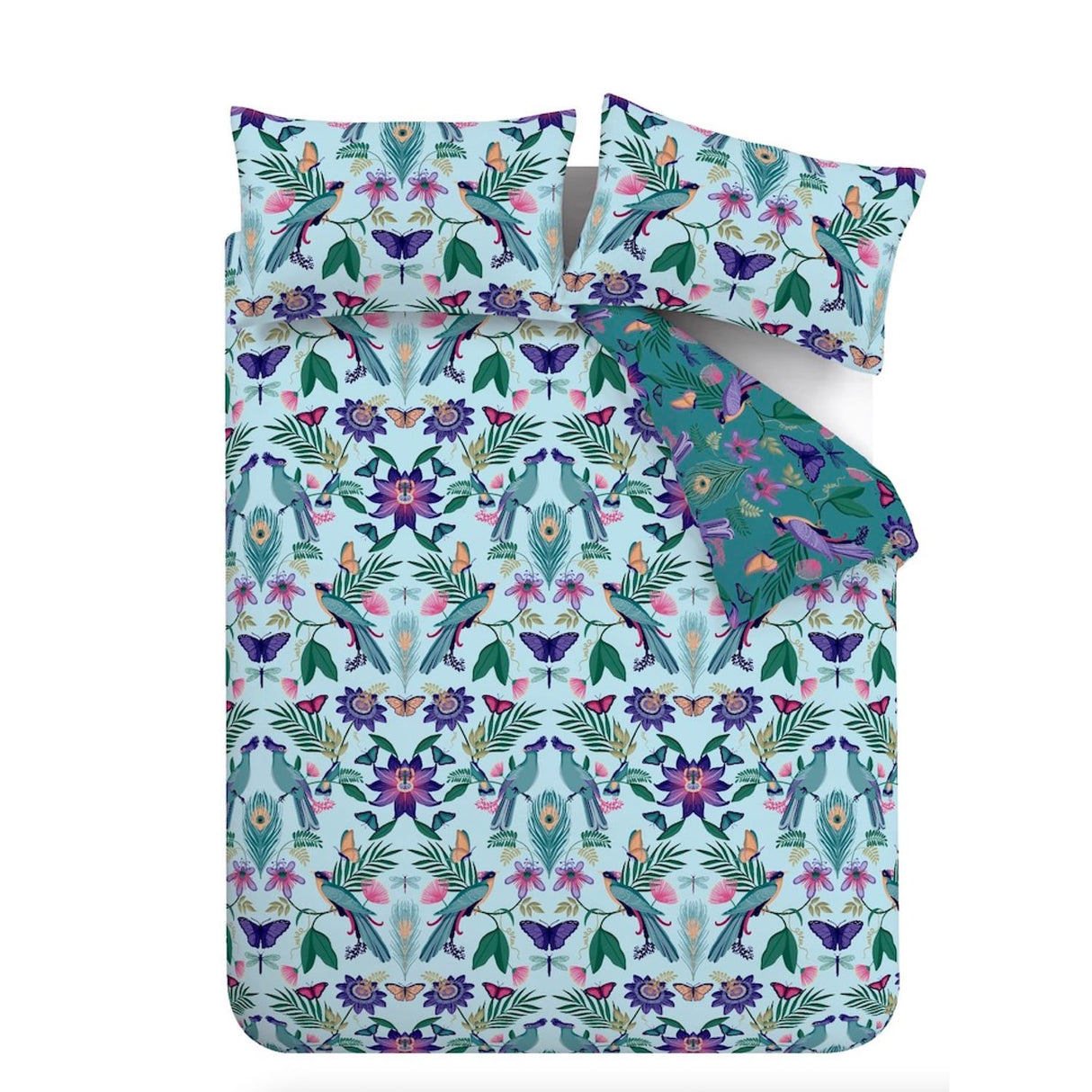 Catherine Lansfield Mya Duvet Cover Set - Mya Tropical Floral Duvet Set