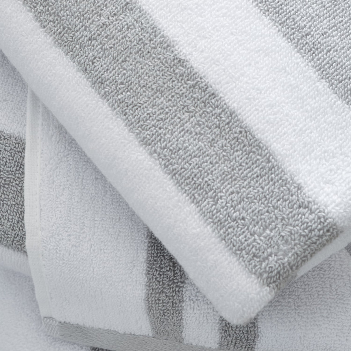 Bianca Reversible Stripe 600gsm Cotton Jacquard Towels - Grey - Reversible Jacquard Grey Towel