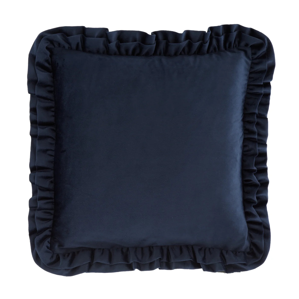Catherine Lansfield So Soft Double Frill Navy 43x43cm Filled Cushion 4