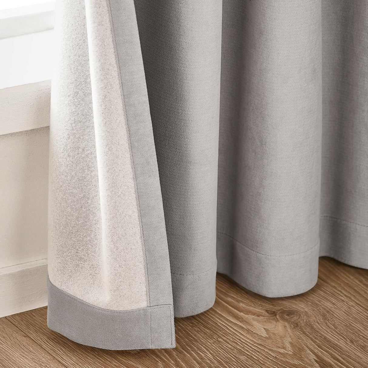 Catherine Lansfield Wilson Blackout Thermal Door Curtain Panel - Grey - Wilson Curtains Grey