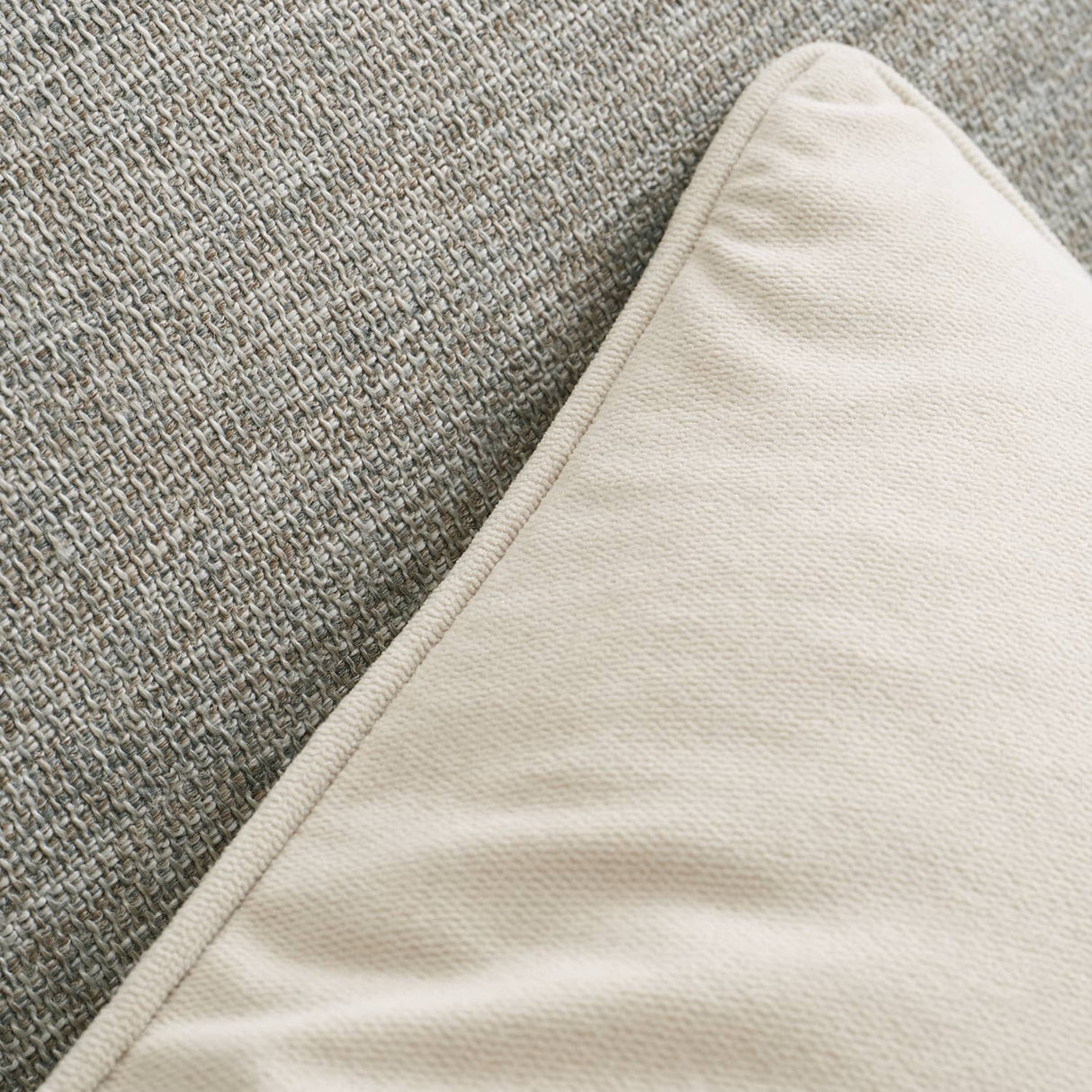 Catherine Lansfield Wilson Check Filled Cushion 45cm x 45cm - Natural - Wilson Velvet Cushion Natural