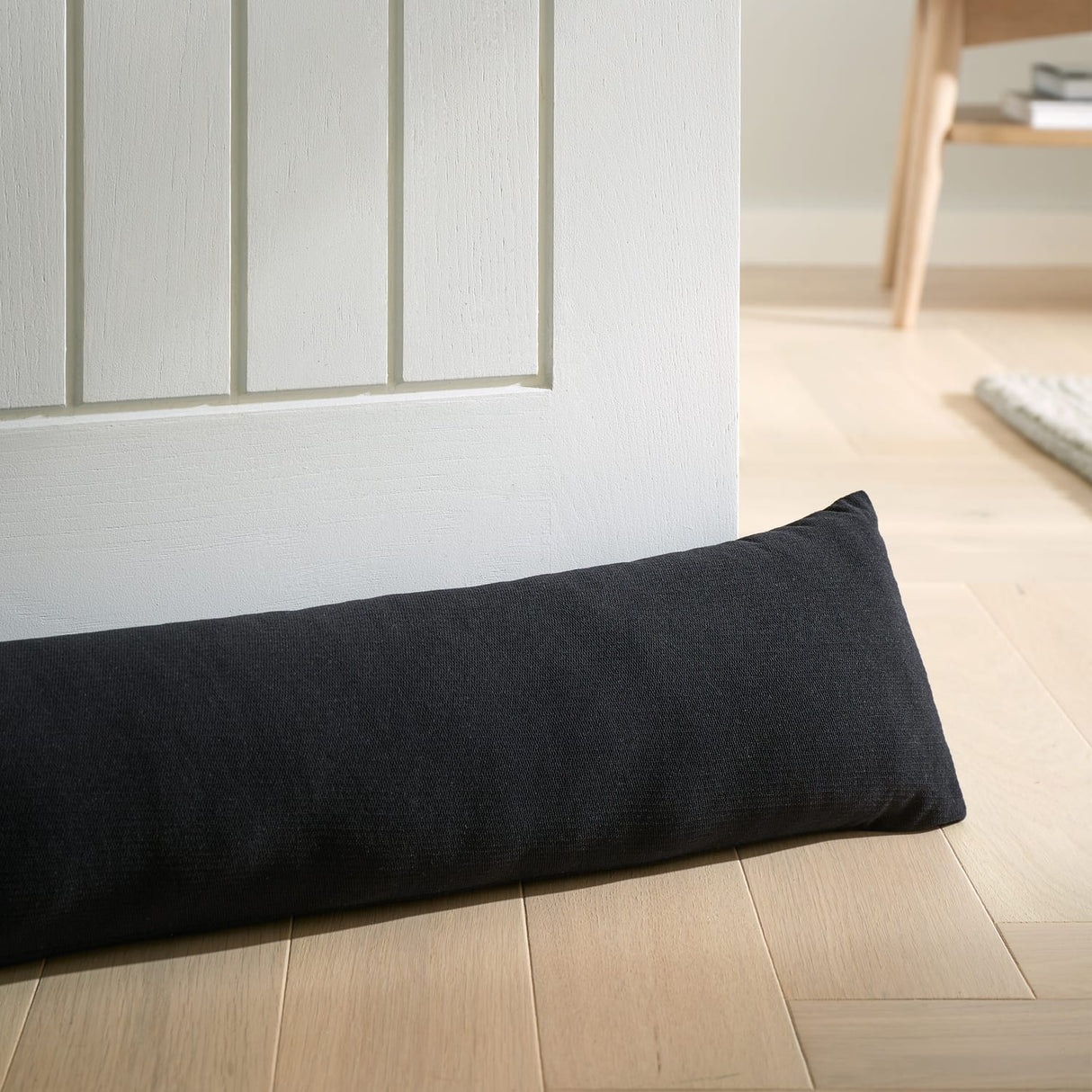 Catherine Lansfield Wilson Cosy Draught Excluder - Wilson Velvet Draught Excluder Black