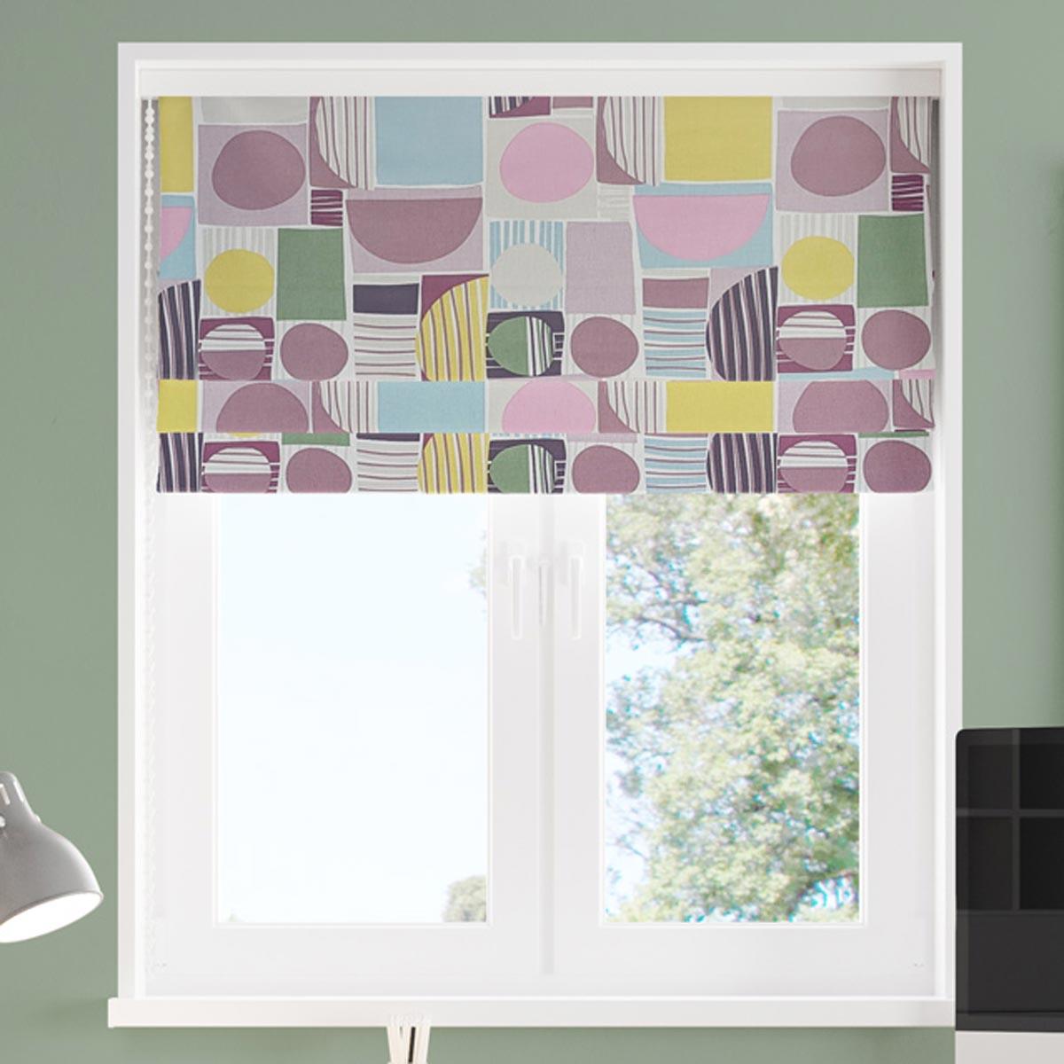 Carrie Violet Made To Measure Roman Blind by Style Furnishings