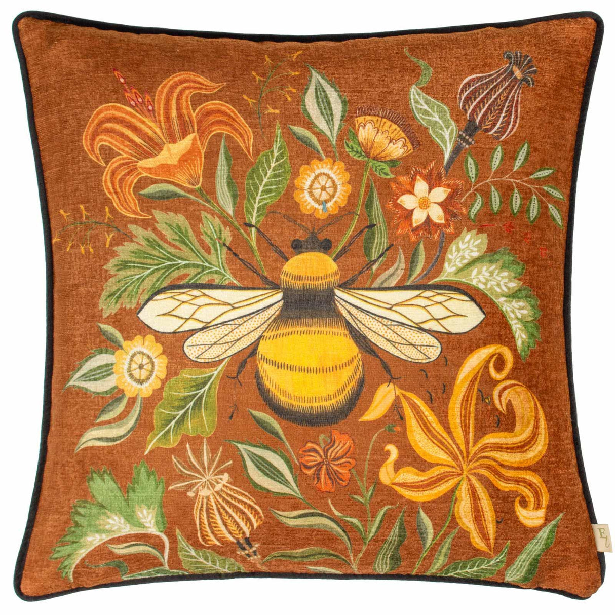 Hawthorn Bee Cushion Cover 17" x 17" (43cm x 43cm) by Evans Lichfield 3