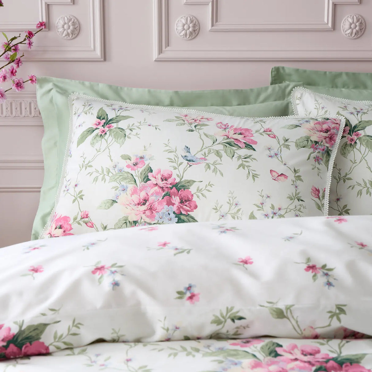 Bridgerton Penelope Floral Duvet Cover by Catherine Lansfield
