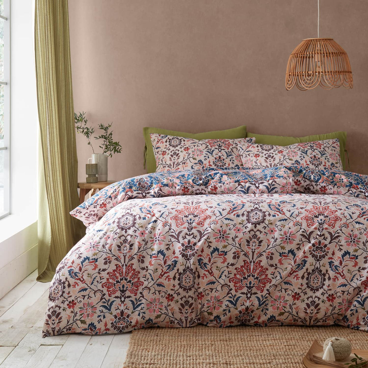 Pineapple Elephant Keera Floral Duvet Cover Set - Keera Floral Duvet Set Navy