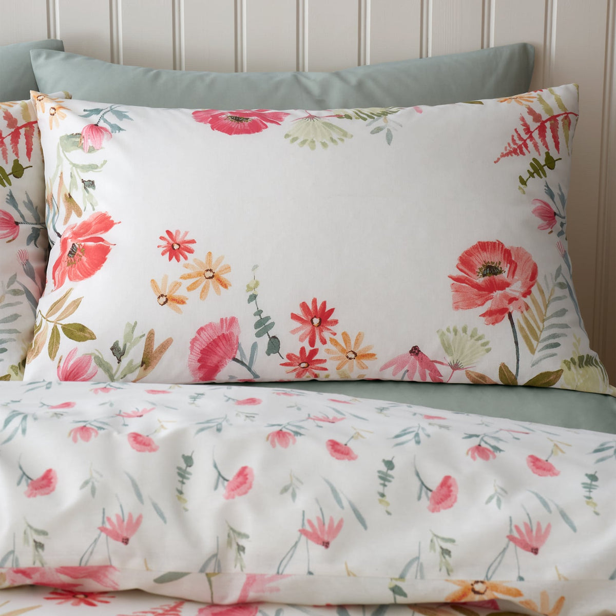 Catherine Lansfield Ella Poppy Floral Duvet Cover Set - Ella Poppy Duvet Set