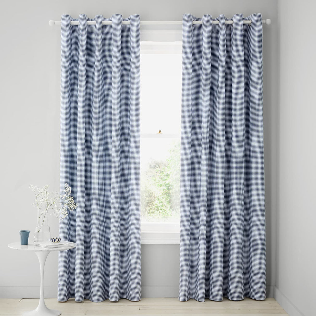 Catherine Lansfield Lucie Floral Eyelet Curtains Polycotton - Lucie Floral Frill Curtains