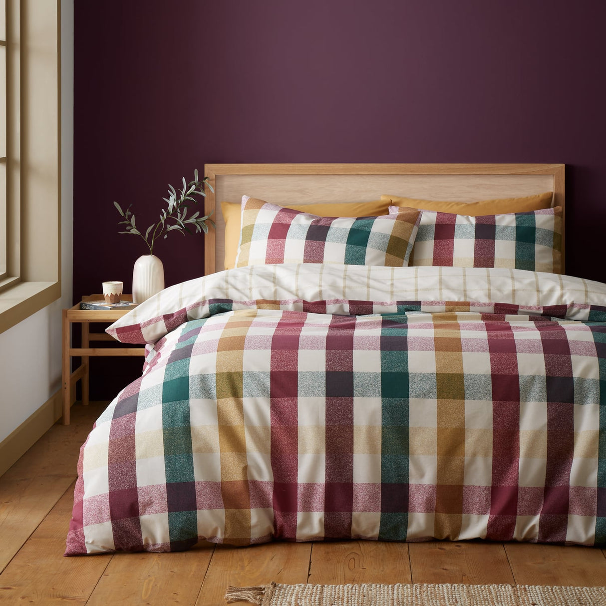 Catherine Lansfield Autumn Check Duvet Cover Set - Autumn Check Duvet Set