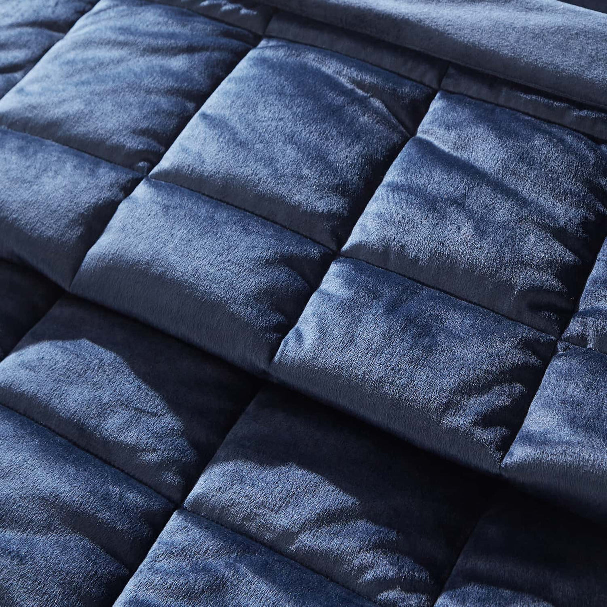 Catherine Lansfield Kingsley Matt Velvet Bedspread - Kingsley Bedspread Navy